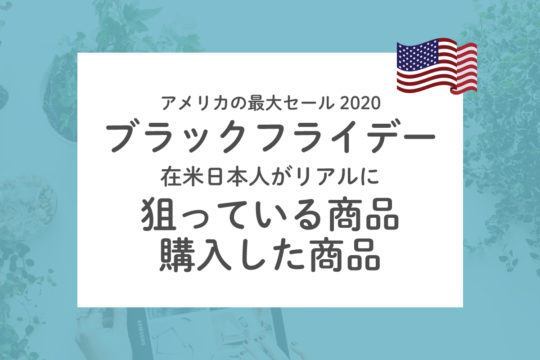 2020年アメリカのブラックフライデーで買いたい、おすすめのアイテム！在米日本人のリアルアンケート結果！どうしたら安く買える？いつが買い時